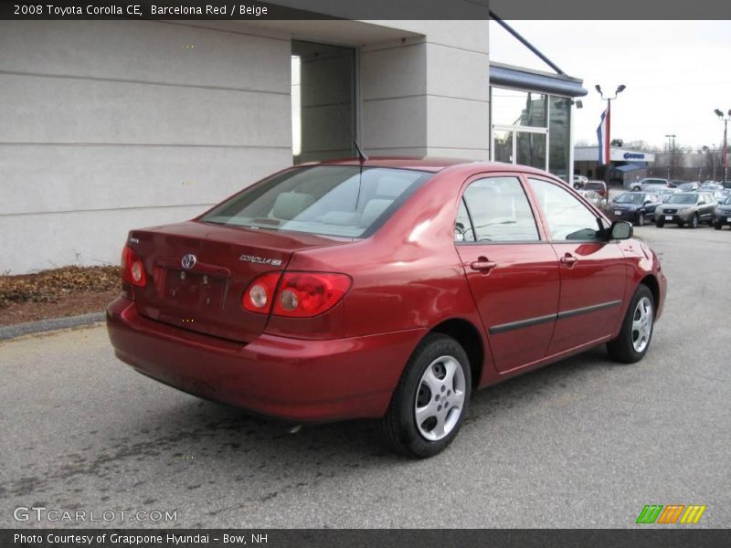 Barcelona Red / Beige 2008 Toyota Corolla CE