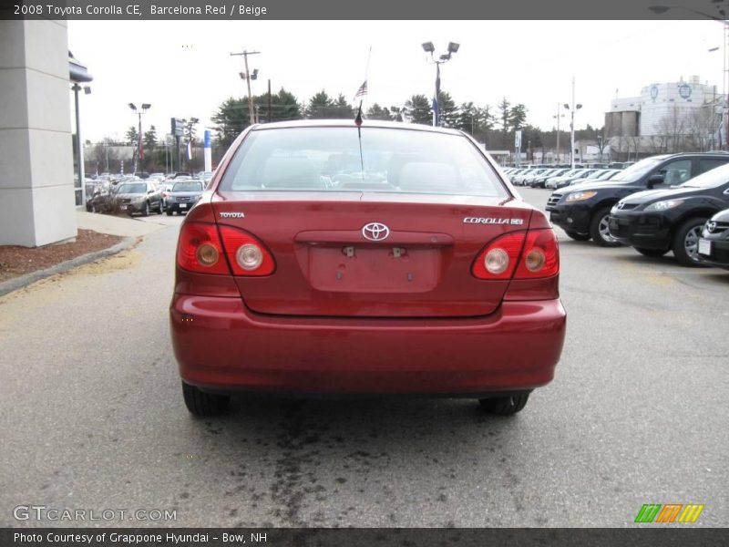 Barcelona Red / Beige 2008 Toyota Corolla CE