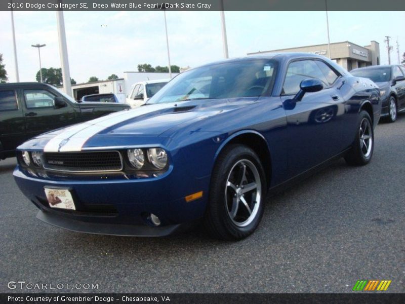 Deep Water Blue Pearl / Dark Slate Gray 2010 Dodge Challenger SE