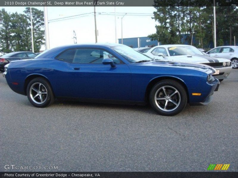 Deep Water Blue Pearl / Dark Slate Gray 2010 Dodge Challenger SE
