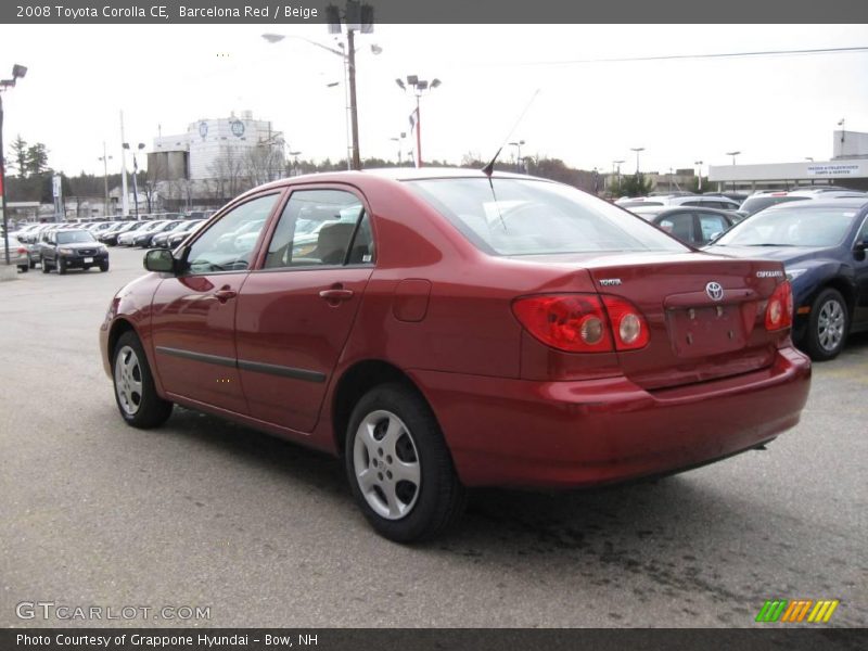 Barcelona Red / Beige 2008 Toyota Corolla CE