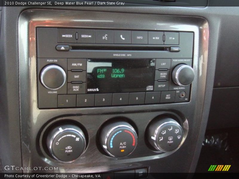 Deep Water Blue Pearl / Dark Slate Gray 2010 Dodge Challenger SE