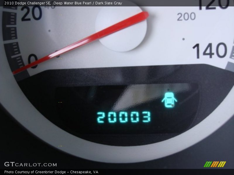 Deep Water Blue Pearl / Dark Slate Gray 2010 Dodge Challenger SE