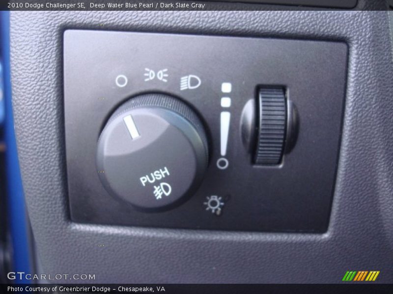 Deep Water Blue Pearl / Dark Slate Gray 2010 Dodge Challenger SE