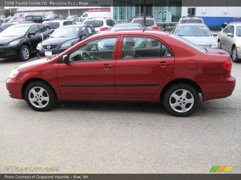 Barcelona Red / Beige 2008 Toyota Corolla CE
