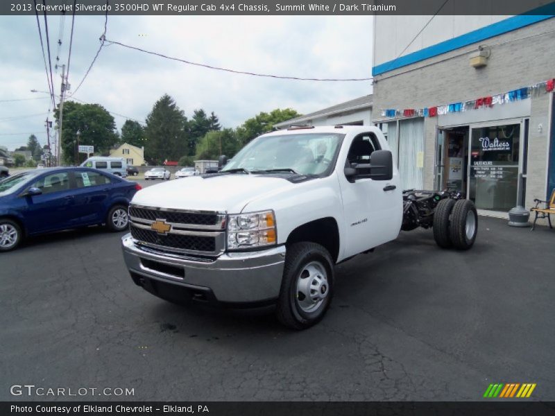 Summit White / Dark Titanium 2013 Chevrolet Silverado 3500HD WT Regular Cab 4x4 Chassis