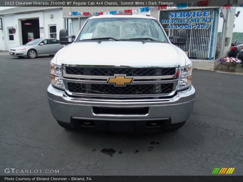 Summit White / Dark Titanium 2013 Chevrolet Silverado 3500HD WT Regular Cab 4x4 Chassis