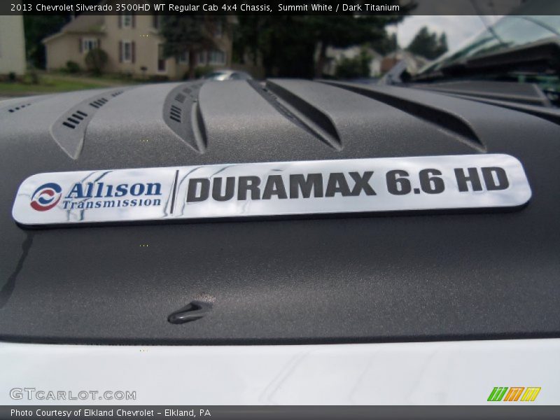 Summit White / Dark Titanium 2013 Chevrolet Silverado 3500HD WT Regular Cab 4x4 Chassis