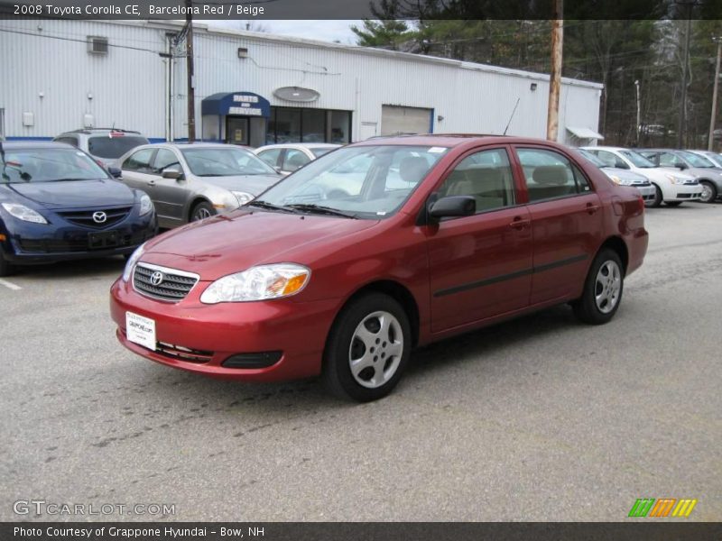 Barcelona Red / Beige 2008 Toyota Corolla CE