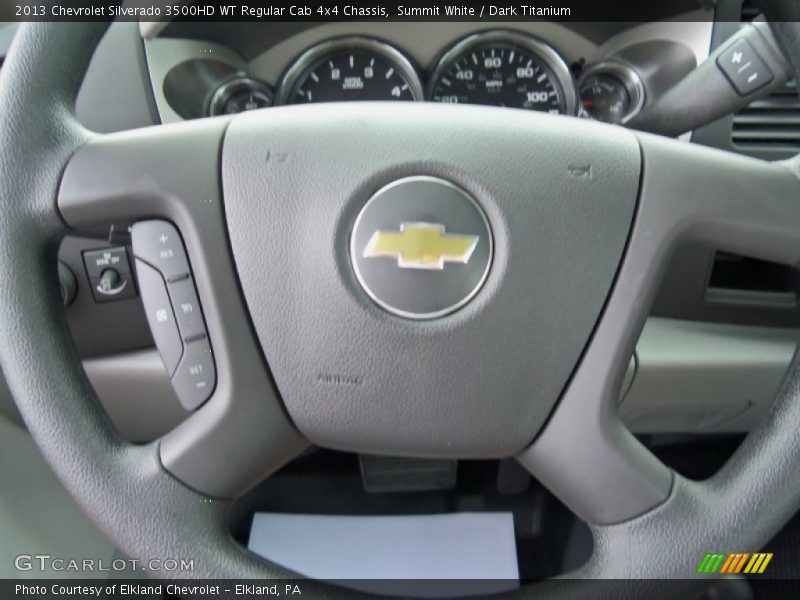 Summit White / Dark Titanium 2013 Chevrolet Silverado 3500HD WT Regular Cab 4x4 Chassis