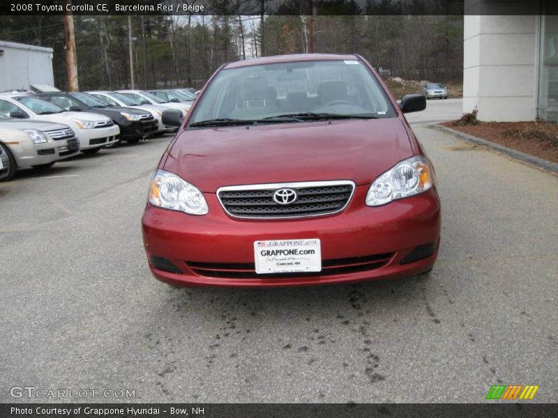 Barcelona Red / Beige 2008 Toyota Corolla CE