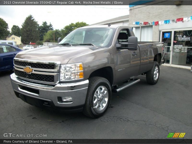 Mocha Steel Metallic / Ebony 2013 Chevrolet Silverado 3500HD LT Regular Cab 4x4