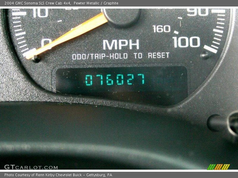 Pewter Metallic / Graphite 2004 GMC Sonoma SLS Crew Cab 4x4