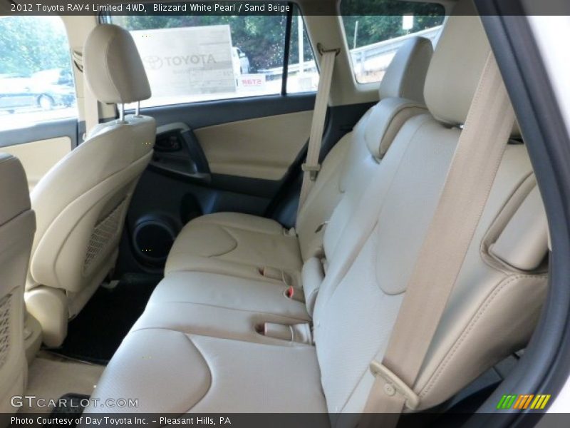 Blizzard White Pearl / Sand Beige 2012 Toyota RAV4 Limited 4WD