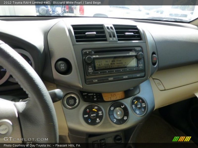 Blizzard White Pearl / Sand Beige 2012 Toyota RAV4 Limited 4WD