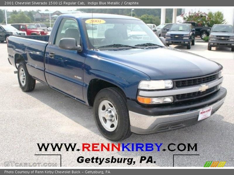 Indigo Blue Metallic / Graphite 2001 Chevrolet Silverado 1500 LS Regular Cab