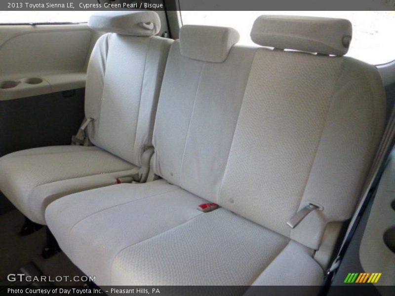 Rear Seat of 2013 Sienna LE