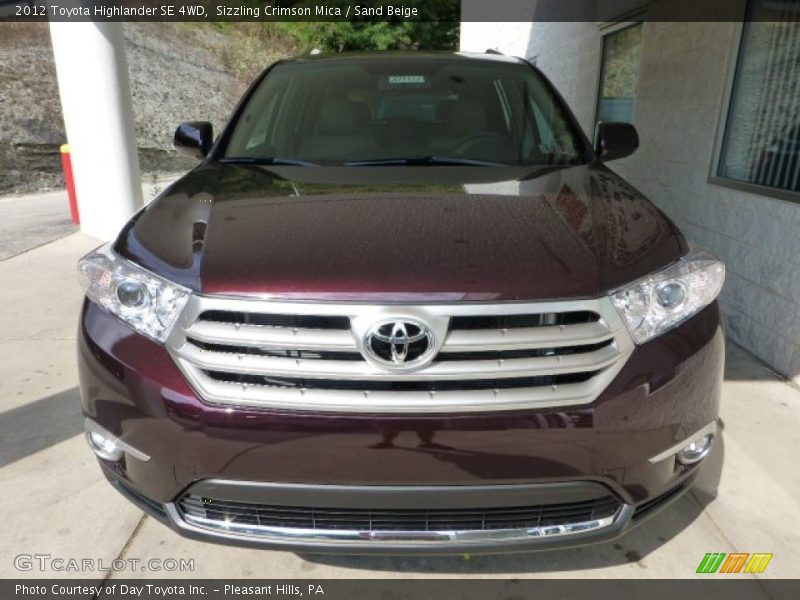 Sizzling Crimson Mica / Sand Beige 2012 Toyota Highlander SE 4WD