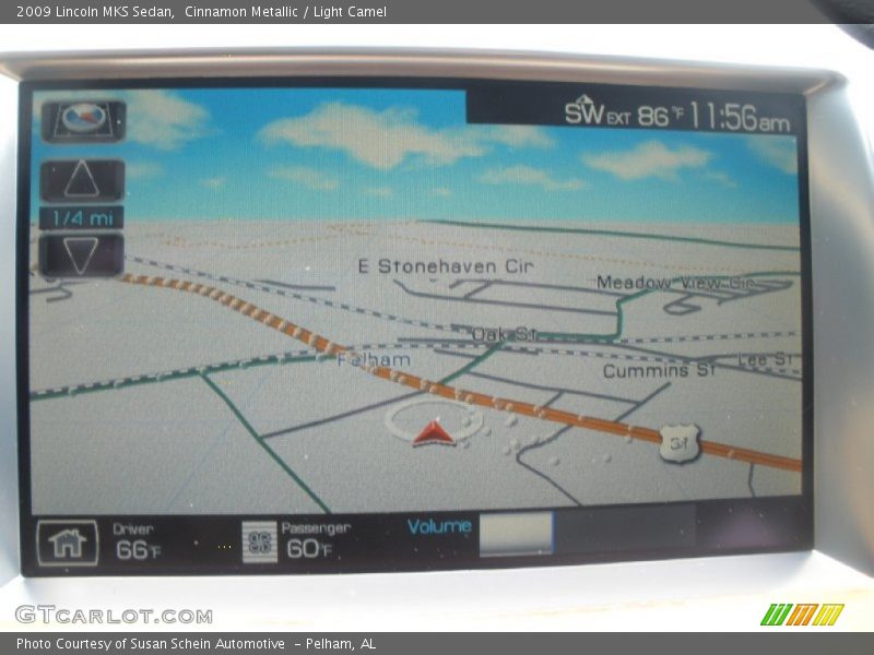 Navigation of 2009 MKS Sedan