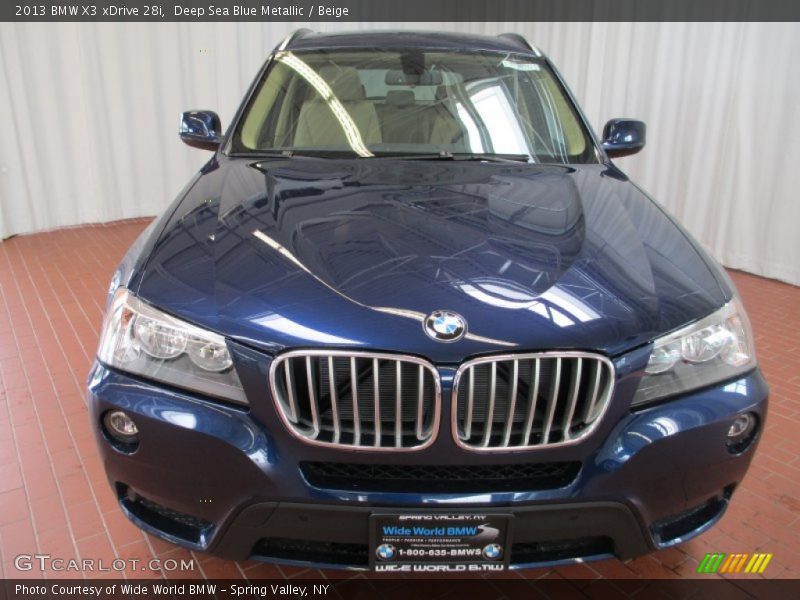 Deep Sea Blue Metallic / Beige 2013 BMW X3 xDrive 28i