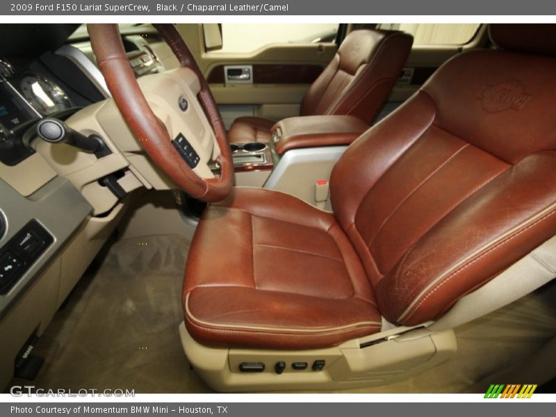 Black / Chaparral Leather/Camel 2009 Ford F150 Lariat SuperCrew