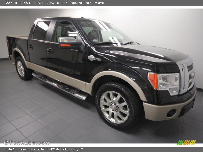 Black / Chaparral Leather/Camel 2009 Ford F150 Lariat SuperCrew