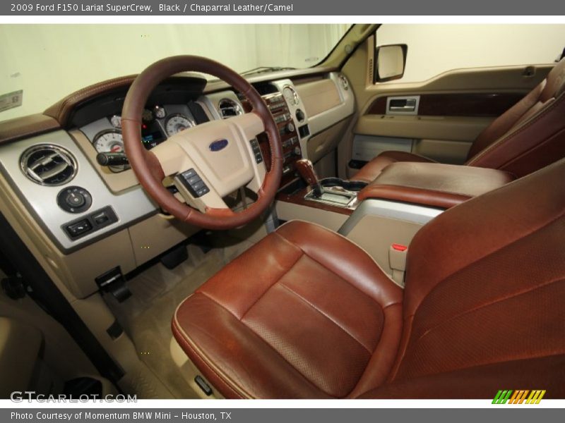 Black / Chaparral Leather/Camel 2009 Ford F150 Lariat SuperCrew