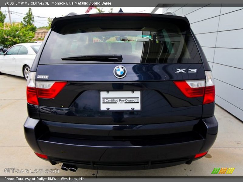 Monaco Blue Metallic / Sand Beige 2009 BMW X3 xDrive30i