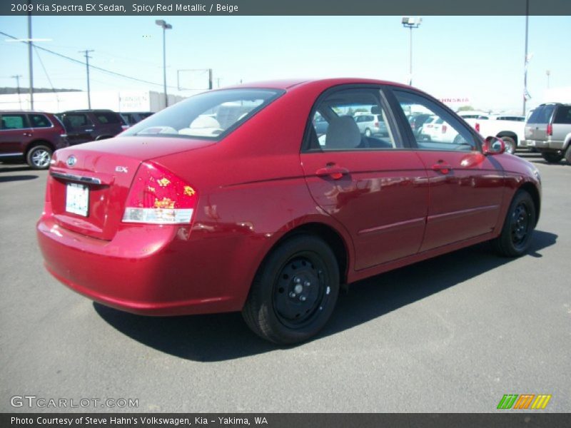 Spicy Red Metallic / Beige 2009 Kia Spectra EX Sedan