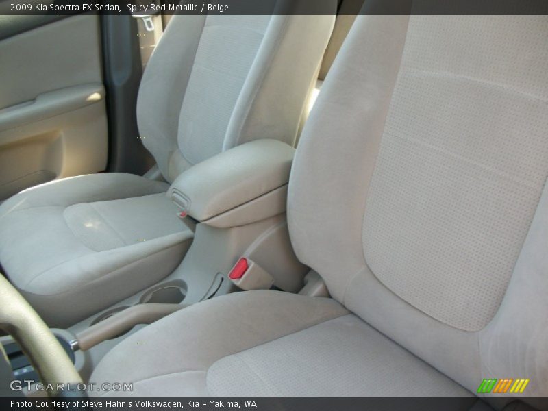 Spicy Red Metallic / Beige 2009 Kia Spectra EX Sedan