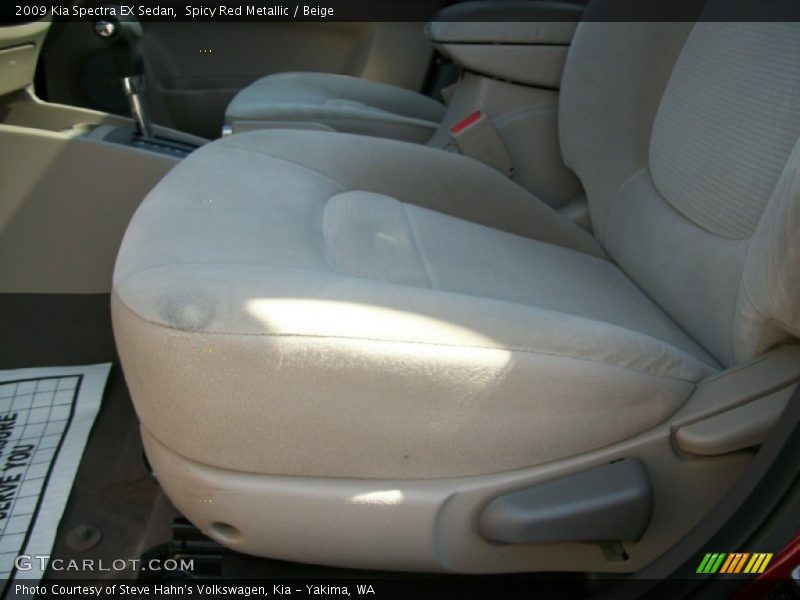 Spicy Red Metallic / Beige 2009 Kia Spectra EX Sedan