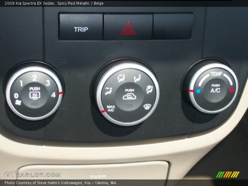 Spicy Red Metallic / Beige 2009 Kia Spectra EX Sedan