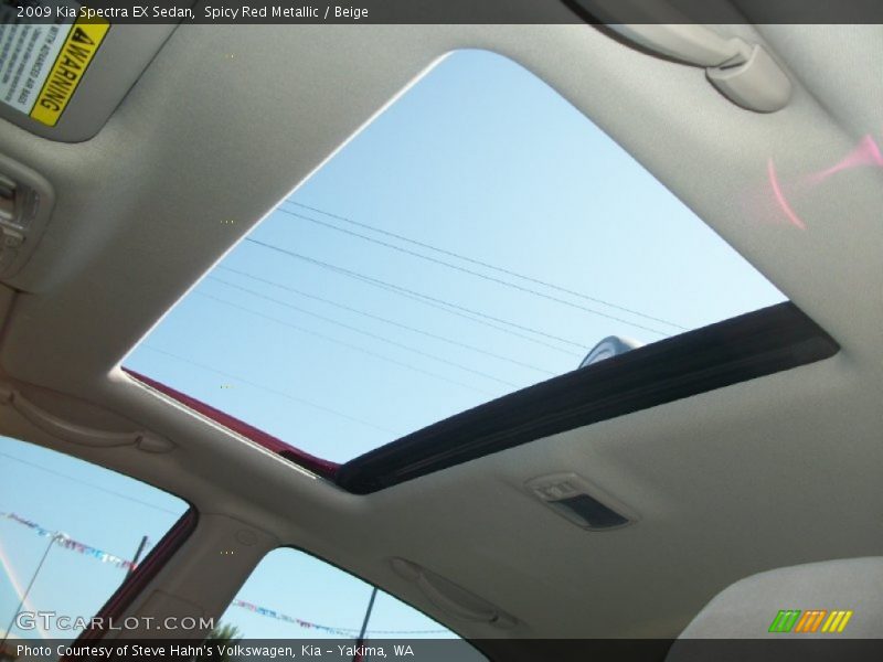 Spicy Red Metallic / Beige 2009 Kia Spectra EX Sedan