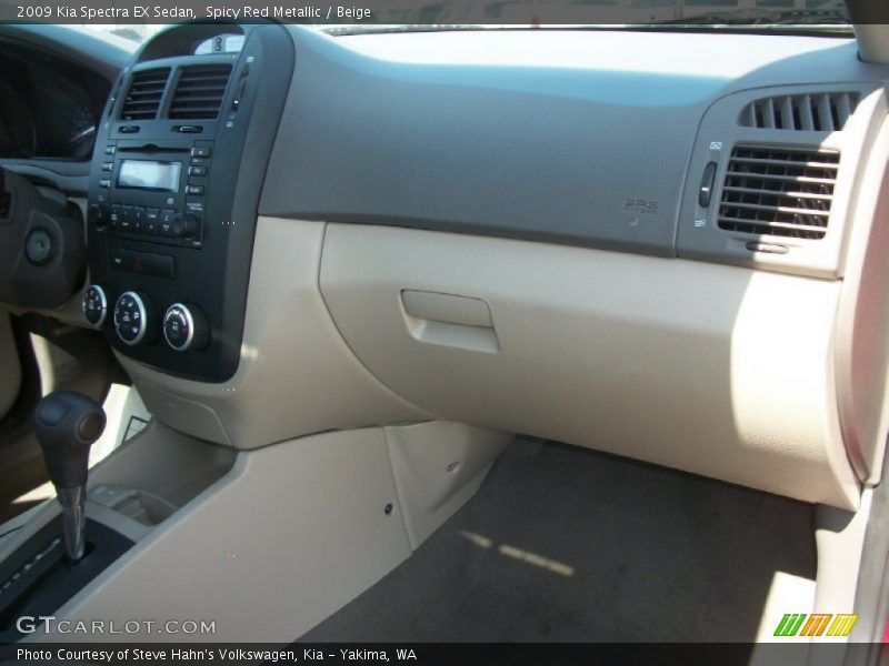 Spicy Red Metallic / Beige 2009 Kia Spectra EX Sedan