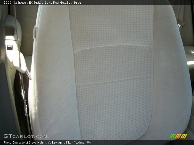 Spicy Red Metallic / Beige 2009 Kia Spectra EX Sedan