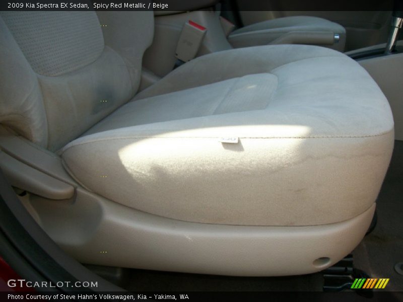 Spicy Red Metallic / Beige 2009 Kia Spectra EX Sedan
