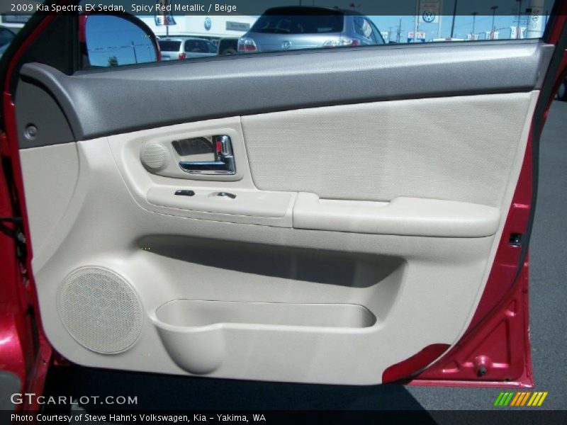 Spicy Red Metallic / Beige 2009 Kia Spectra EX Sedan