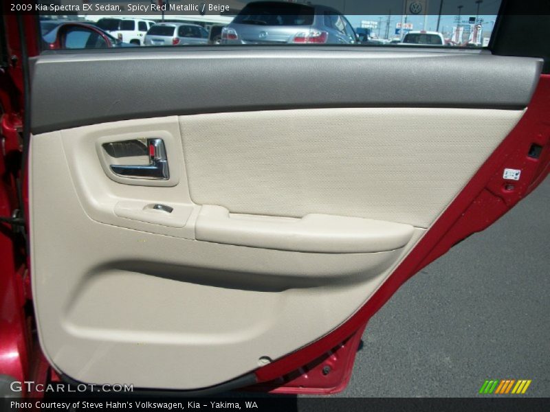 Spicy Red Metallic / Beige 2009 Kia Spectra EX Sedan