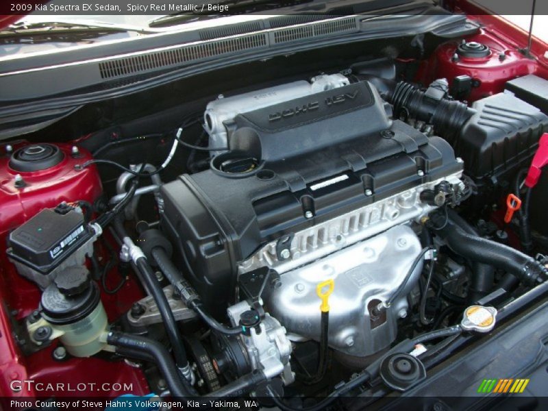 Spicy Red Metallic / Beige 2009 Kia Spectra EX Sedan