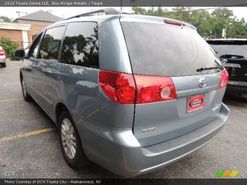 Blue Mirage Metallic / Taupe 2010 Toyota Sienna XLE
