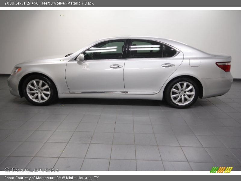 Mercury Silver Metallic / Black 2008 Lexus LS 460