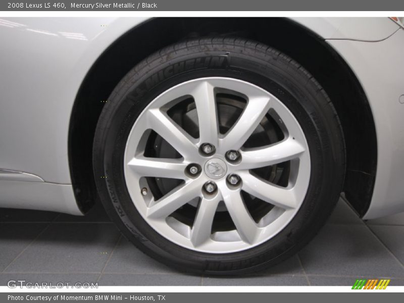 Mercury Silver Metallic / Black 2008 Lexus LS 460