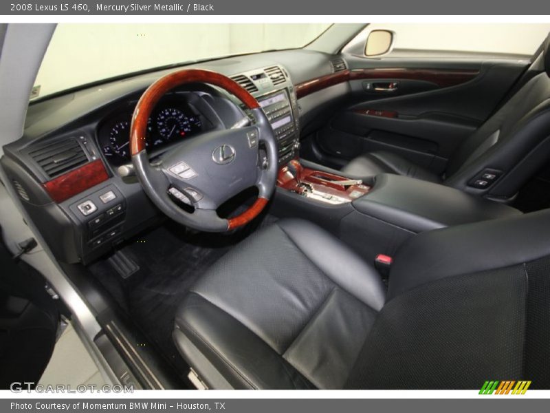 Mercury Silver Metallic / Black 2008 Lexus LS 460
