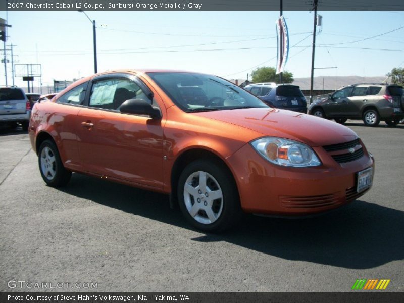 Sunburst Orange Metallic / Gray 2007 Chevrolet Cobalt LS Coupe