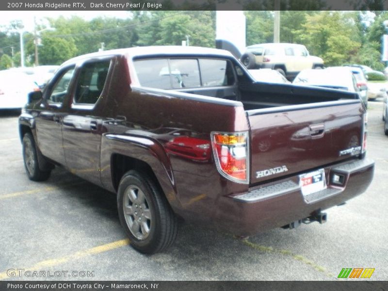 Dark Cherry Pearl / Beige 2007 Honda Ridgeline RTX