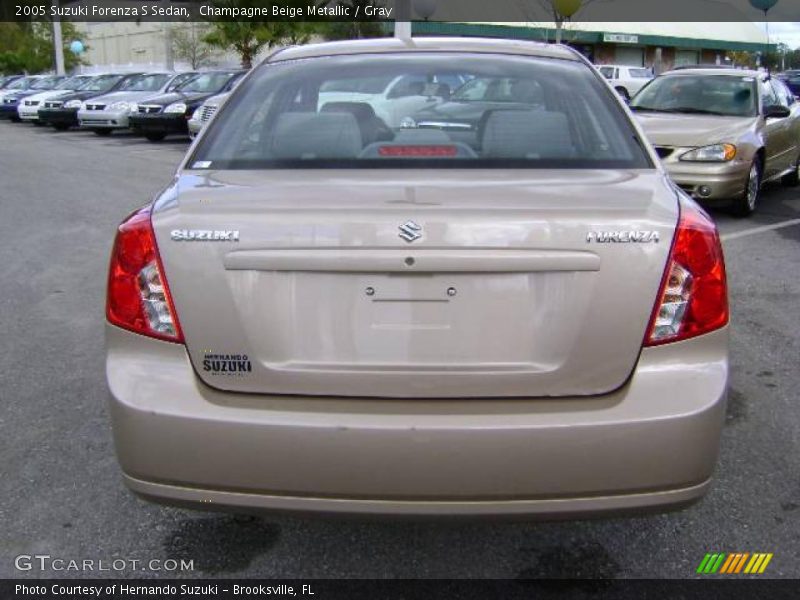 Champagne Beige Metallic / Gray 2005 Suzuki Forenza S Sedan