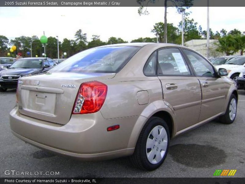 Champagne Beige Metallic / Gray 2005 Suzuki Forenza S Sedan