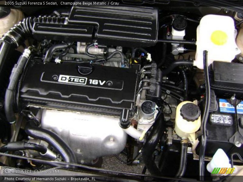 Champagne Beige Metallic / Gray 2005 Suzuki Forenza S Sedan