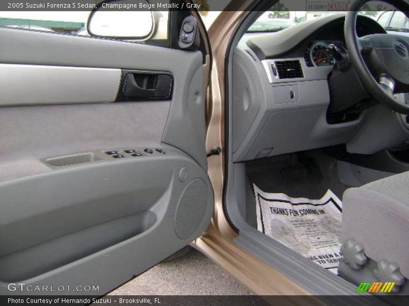 Champagne Beige Metallic / Gray 2005 Suzuki Forenza S Sedan