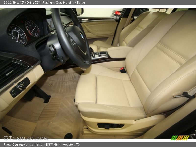 Platinum Gray Metallic / Beige 2011 BMW X5 xDrive 35i